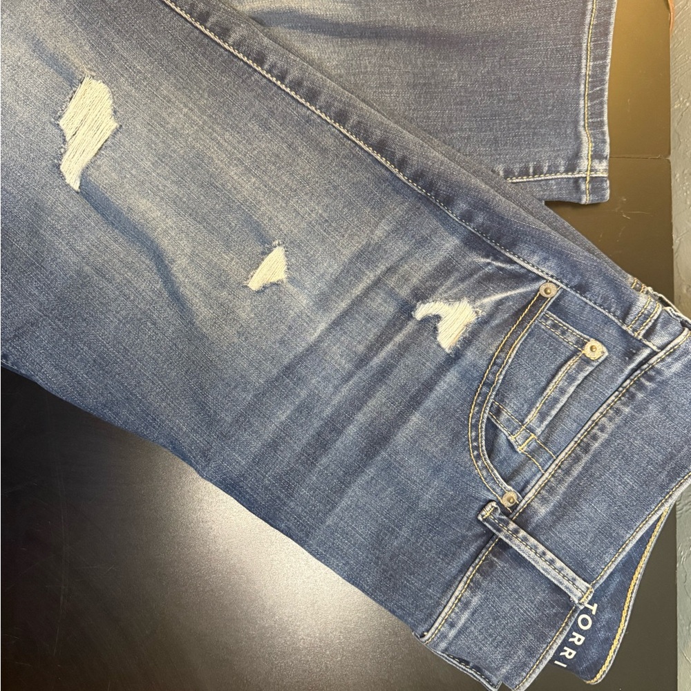 Torrid Light Blue Ripped Denim Jeans